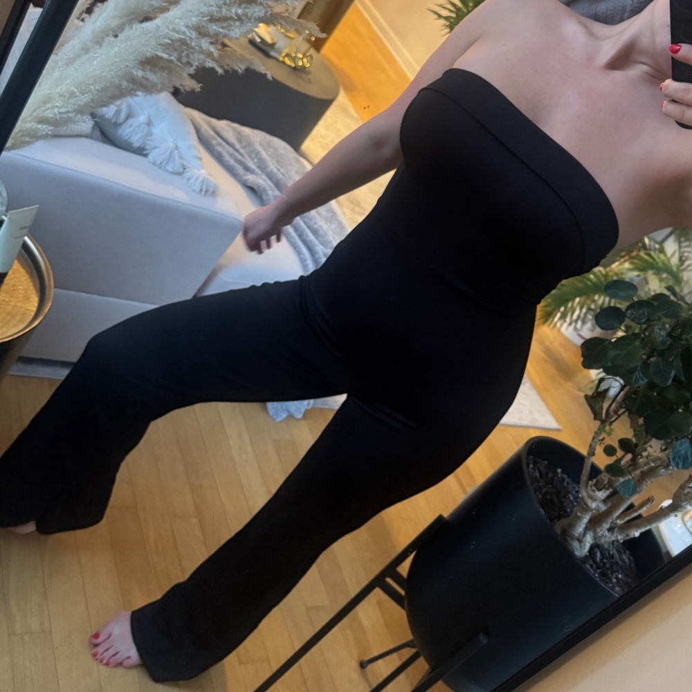 Strapless black jumpsuit